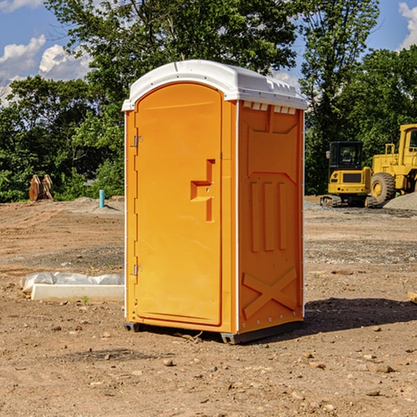 how often are the porta potties cleaned and serviced during a rental period in Cortland West